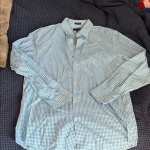 Banana Republic Light Blue Checkered Shirt